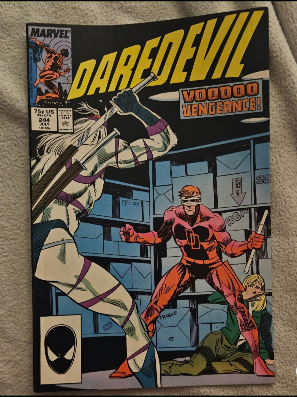 DAREDEVIL Marvel Copper Age 1987 #244 Raw Grade 9-9.4 Low CENSUS